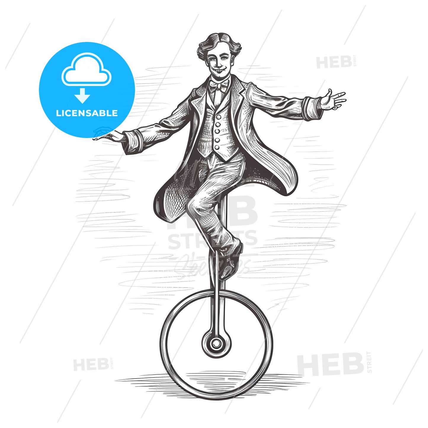 Man Riding A Unicycle