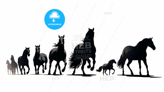 Group Of Horses Running