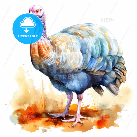 Watercolor Of A Turkey