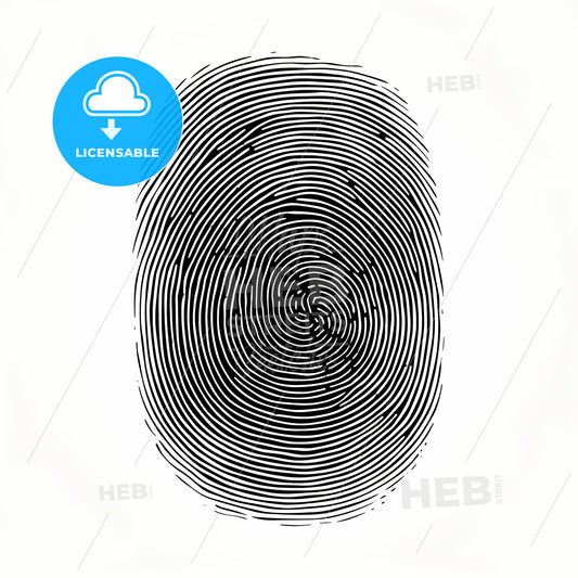 Black Fingerprint On A White Background