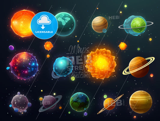 Group Of Planets In Space