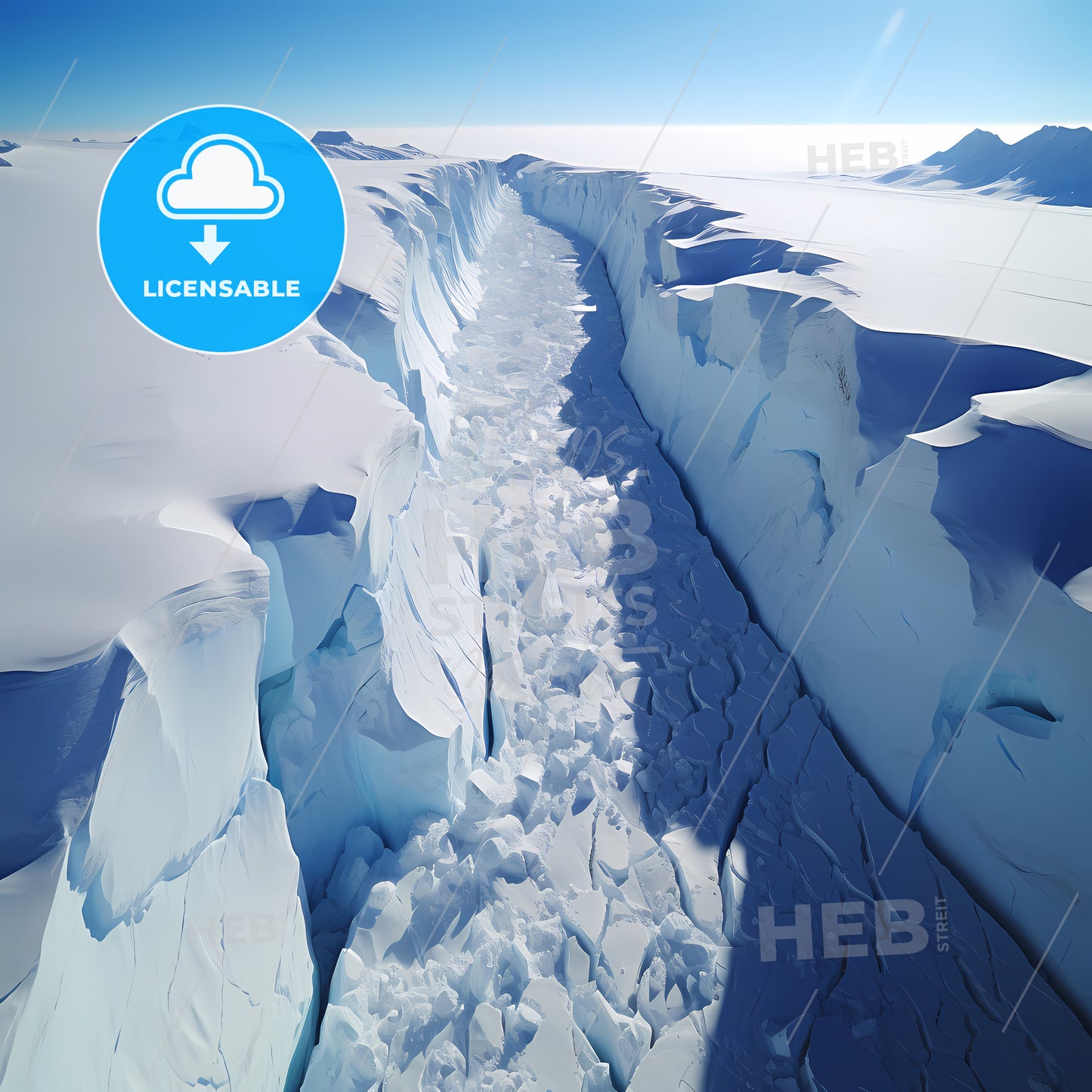 Large Crack In The Snow