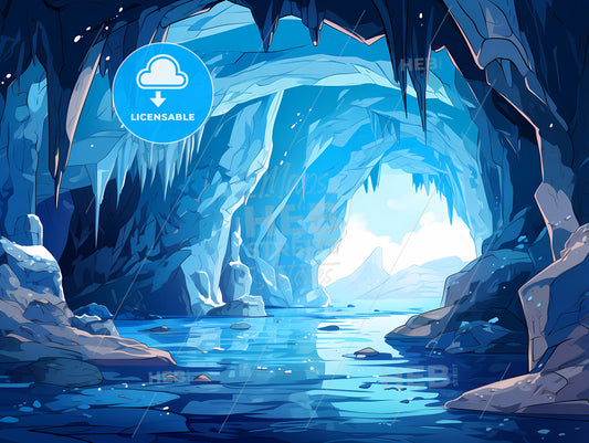 Cave With Water And Ice