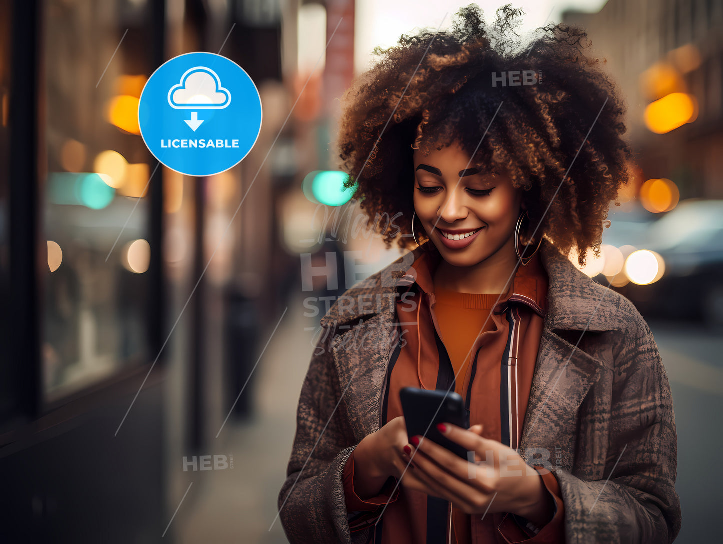 Woman Looking At A Phone