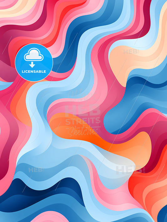 Colorful Background With Waves