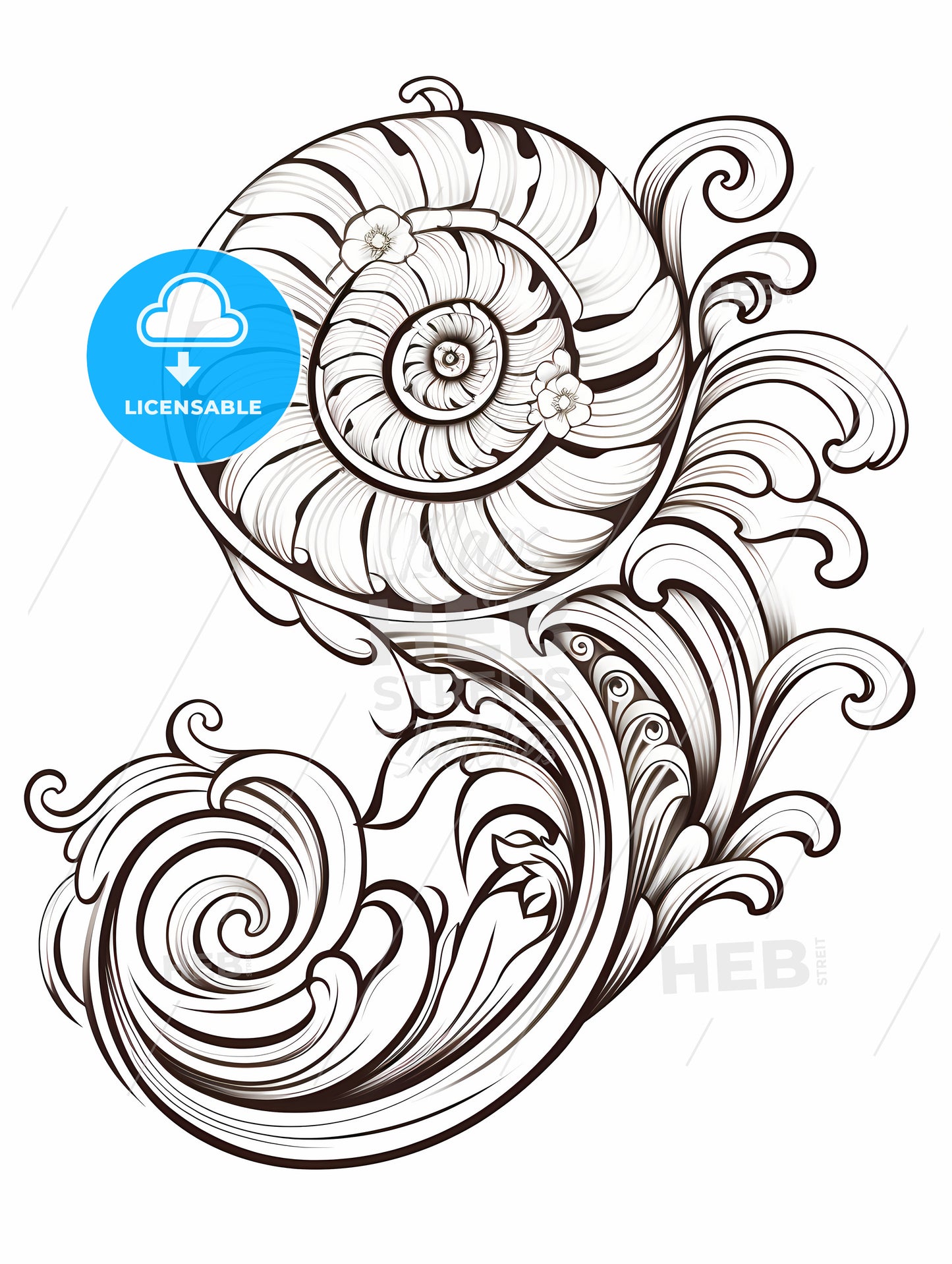 Drawing Of A Spiral Shell