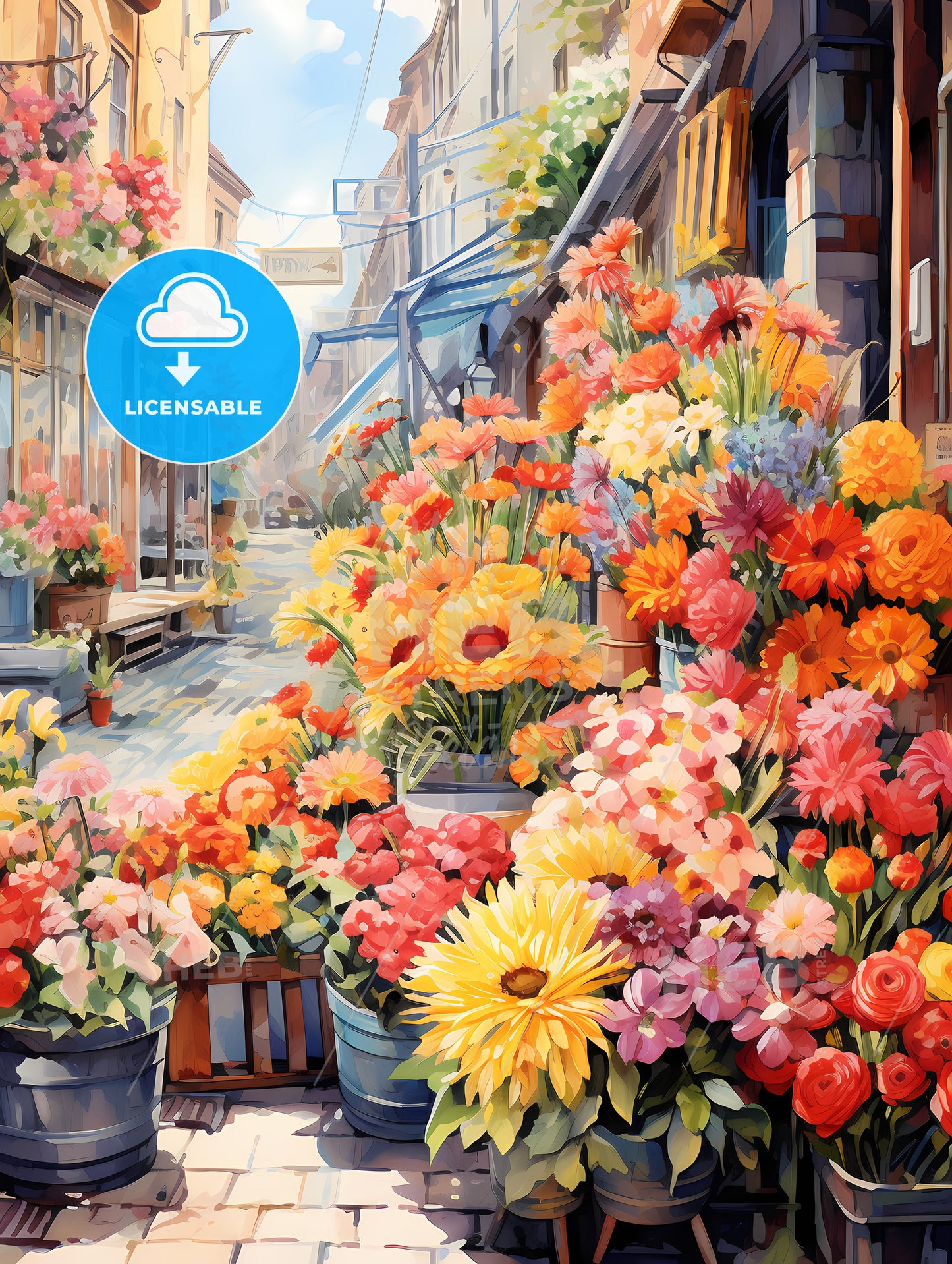 Street With Flowers On It