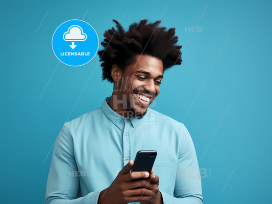 Man Smiling While Holding A Phone