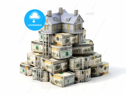 House On Top Of Stacks Of Money