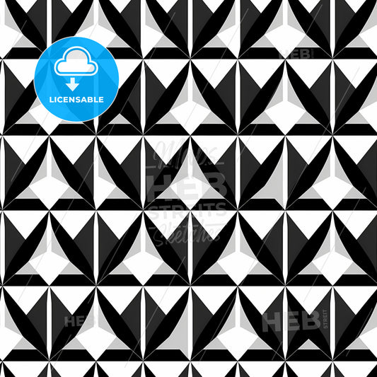 Pattern Of Black And White Triangles