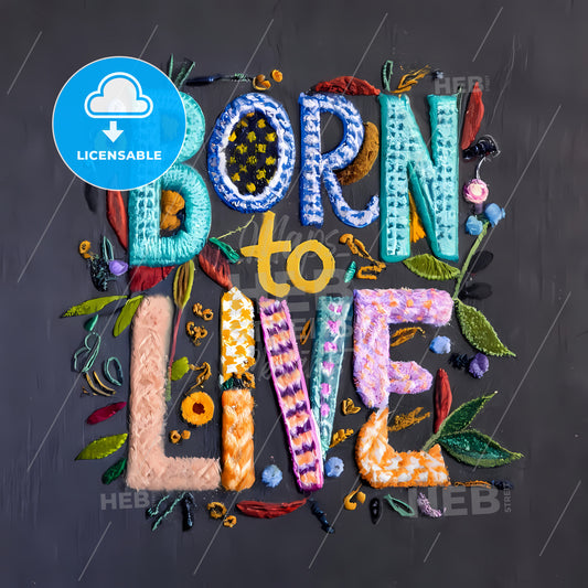 Born To Live - A Text On A Black Background