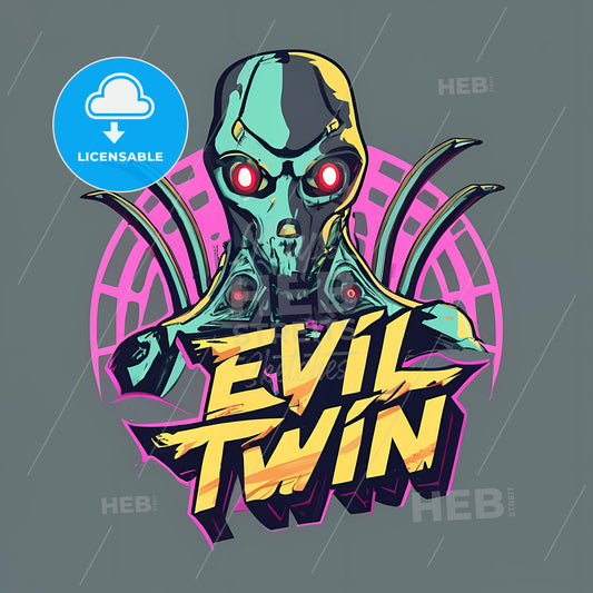 Evil Twin - A Cartoon Character With Text
