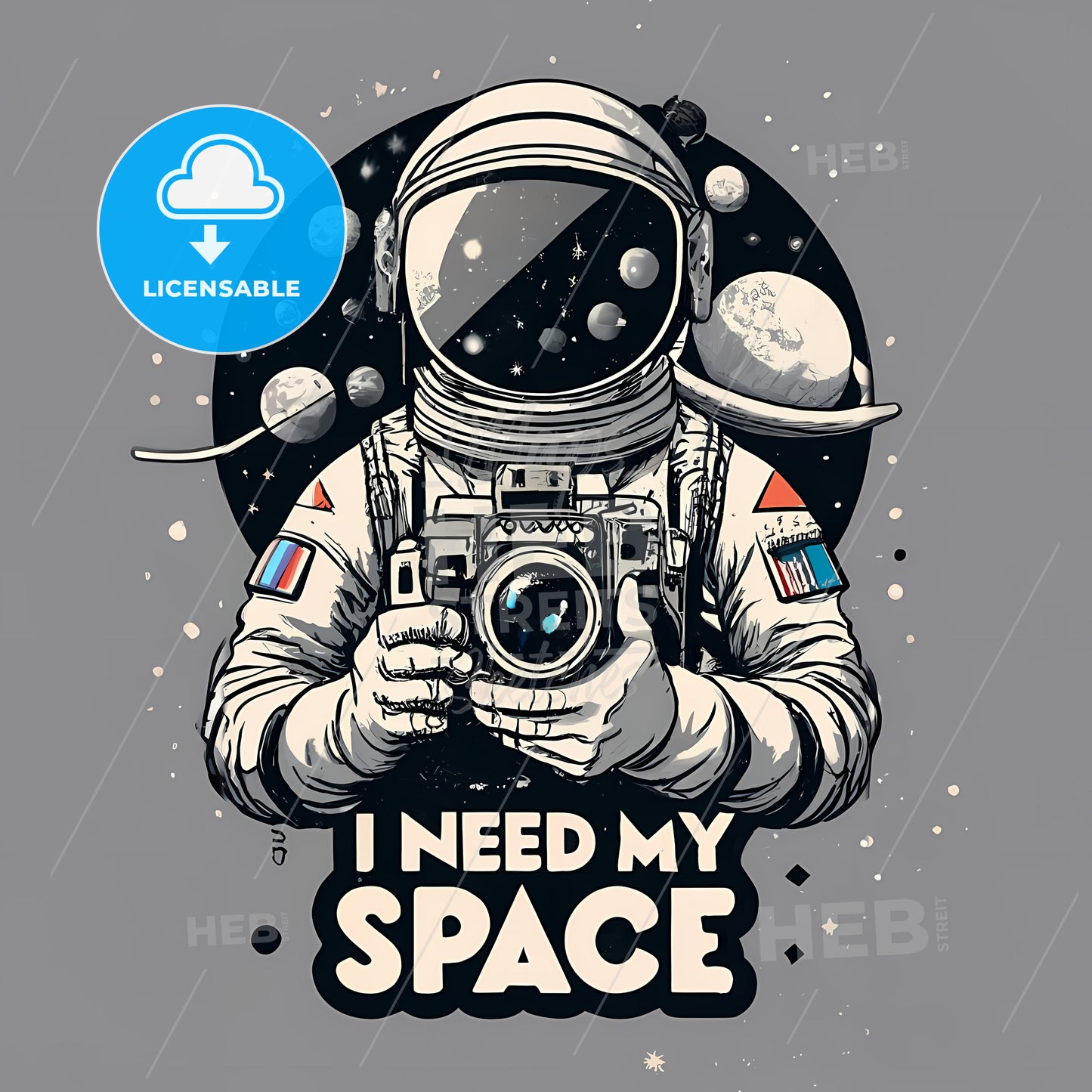 I Need My Space - A Person In An Astronaut Suit Holding A Camera