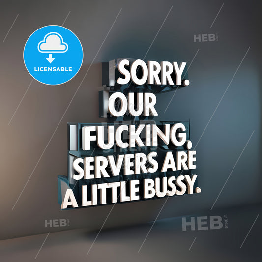 Sorry Our F… Servers Are Little Busy - A Sign On A Wall