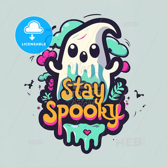 Stay Spooky - A Cartoon Character With Text