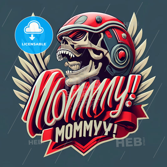 Mommy! Mommyy! - A Skull Wearing A Helmet