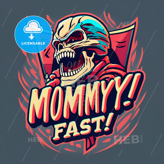 Mommyy! Fast! - A Skull With A Flag