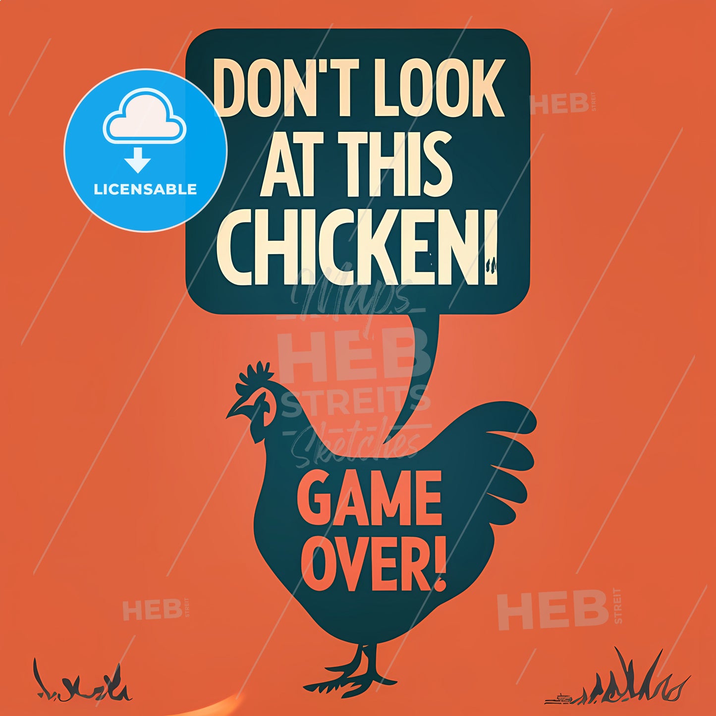 Don’t Look At This Chicken - A Chicken With A Speech Bubble