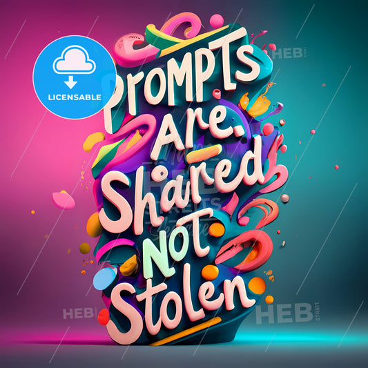 Prompts Are Shared, Not Stolen - A Colorful Text With Confetti