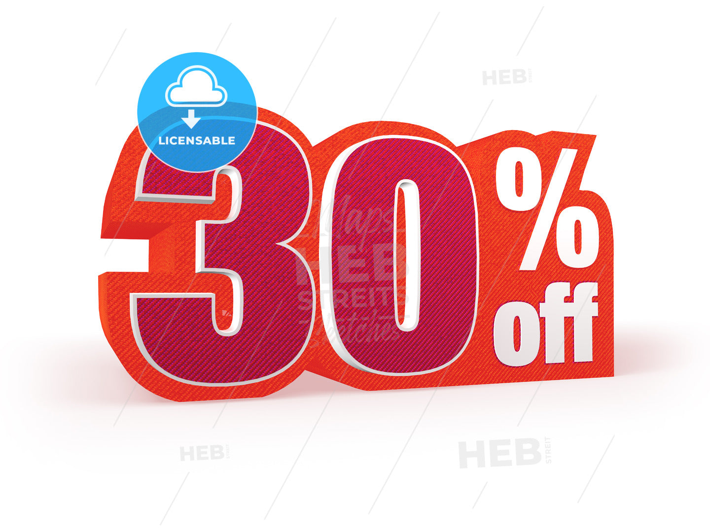 30 percent off red wool styled discount price sign – instant download