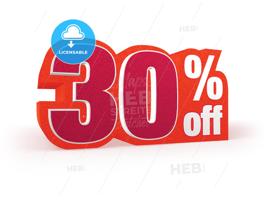 30 percent off red wool styled discount price sign – instant download