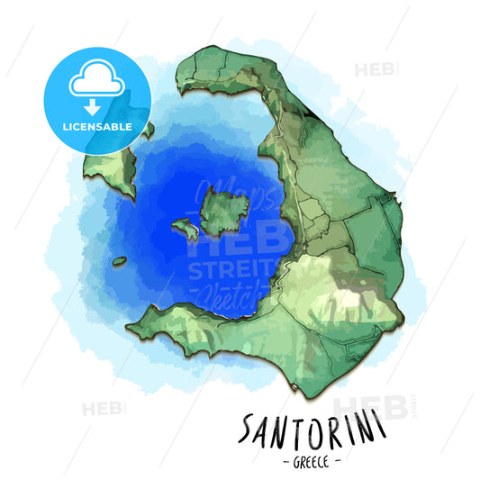 3D map of Santorini