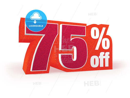 75 percent off red wool styled discount price sign – instant download