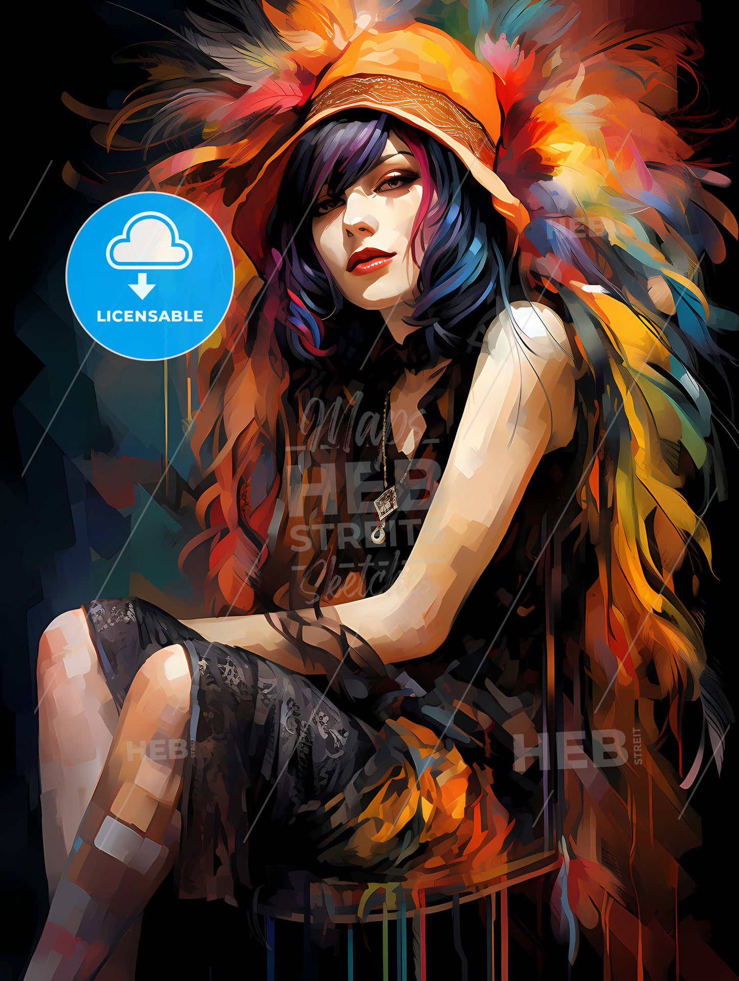 1920 s flapper with fishnet stockings and cigaratte