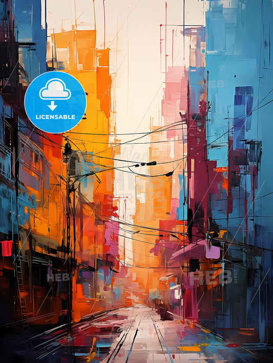 Abstract art of cityscapeillustration painting