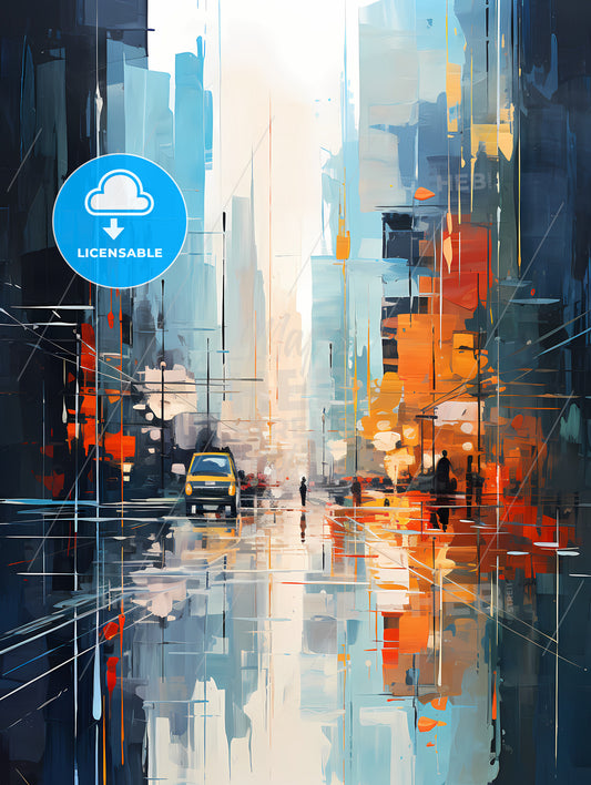 Abstract art of cityscapeillustration painting