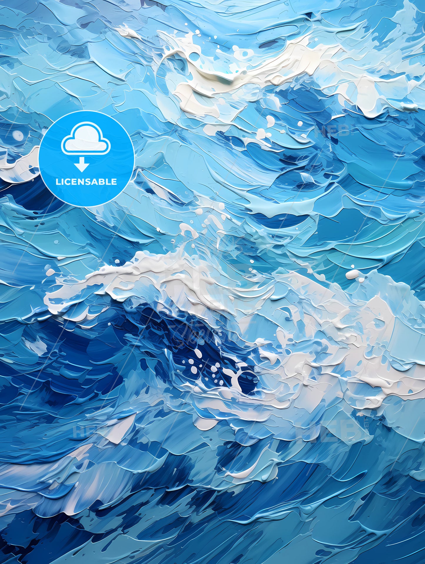 Blue water sea waves abstract