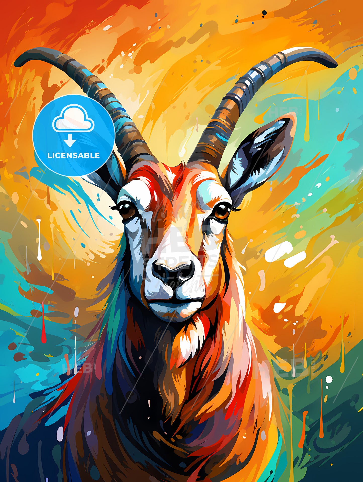 Endangered bontebok antelope