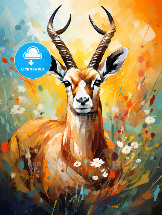 Endangered bontebok antelope