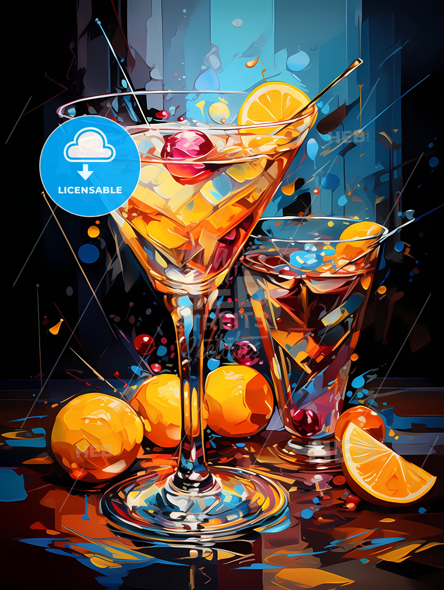 Funny Art Deco Cocktail