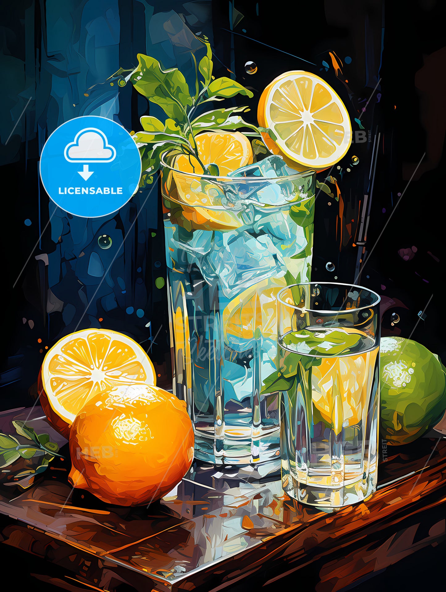 Gin and tonic cocktail