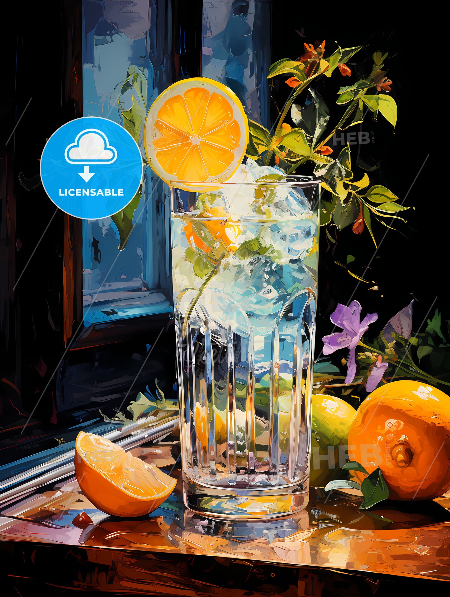 Gin and tonic cocktail