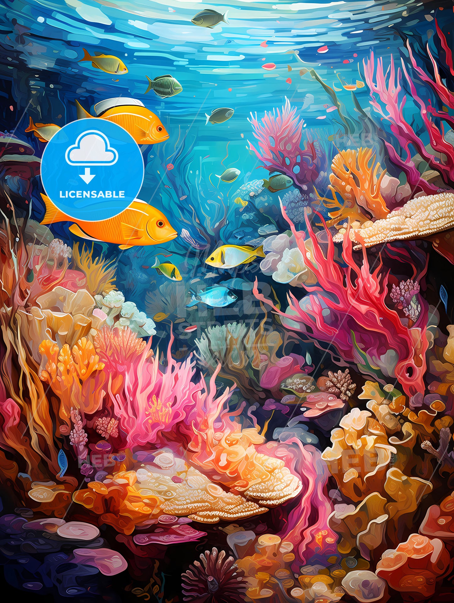 Ocean coral and fish taken in the red sea