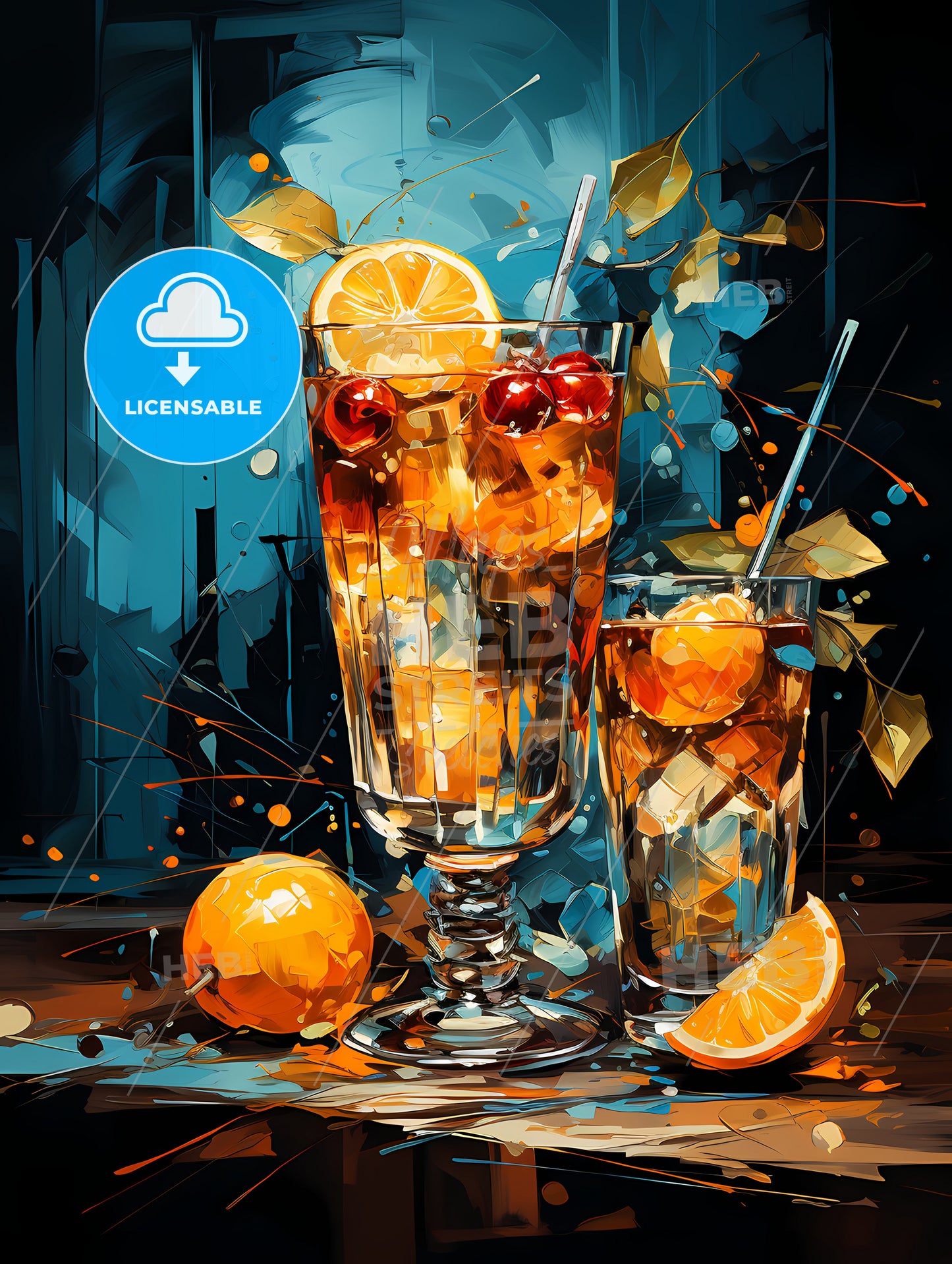 Old fashioned cocktail