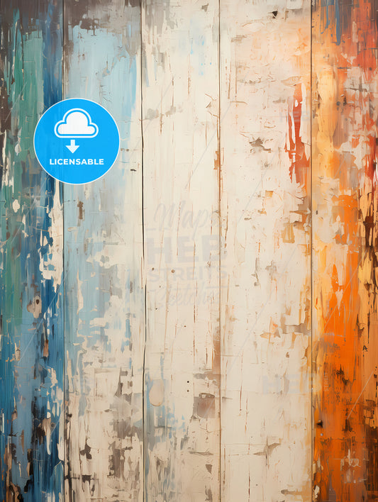 old wood planks vintage painted with white color