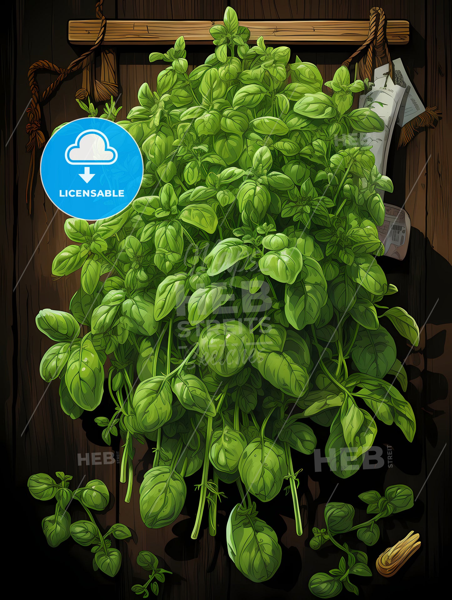 Oregano with inscription