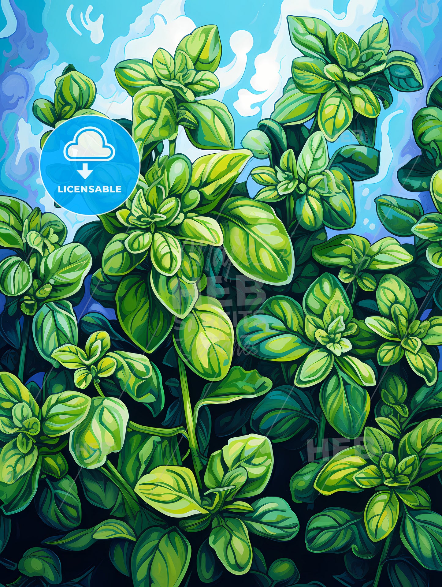 Oregano with inscription