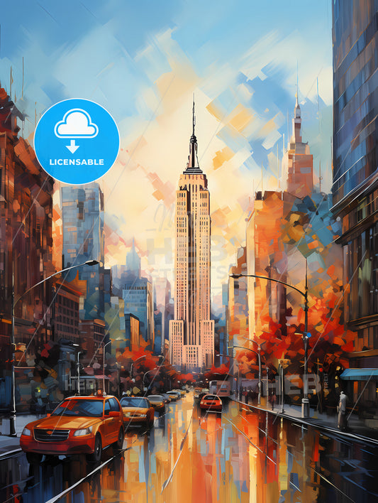 Panorama of manhattan new york usa