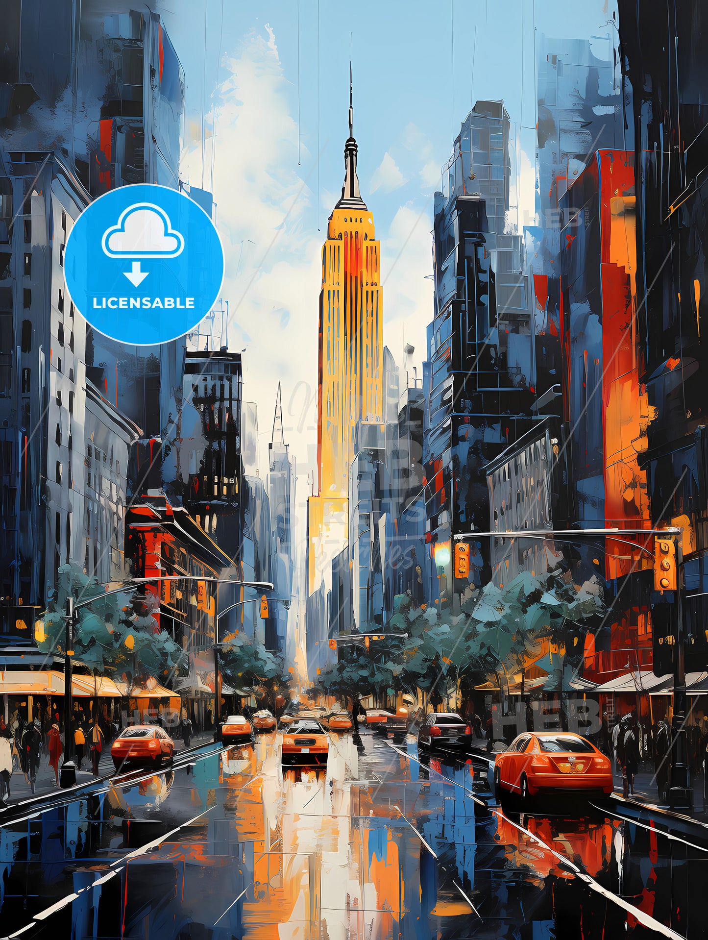 Panorama of manhattan new york usa