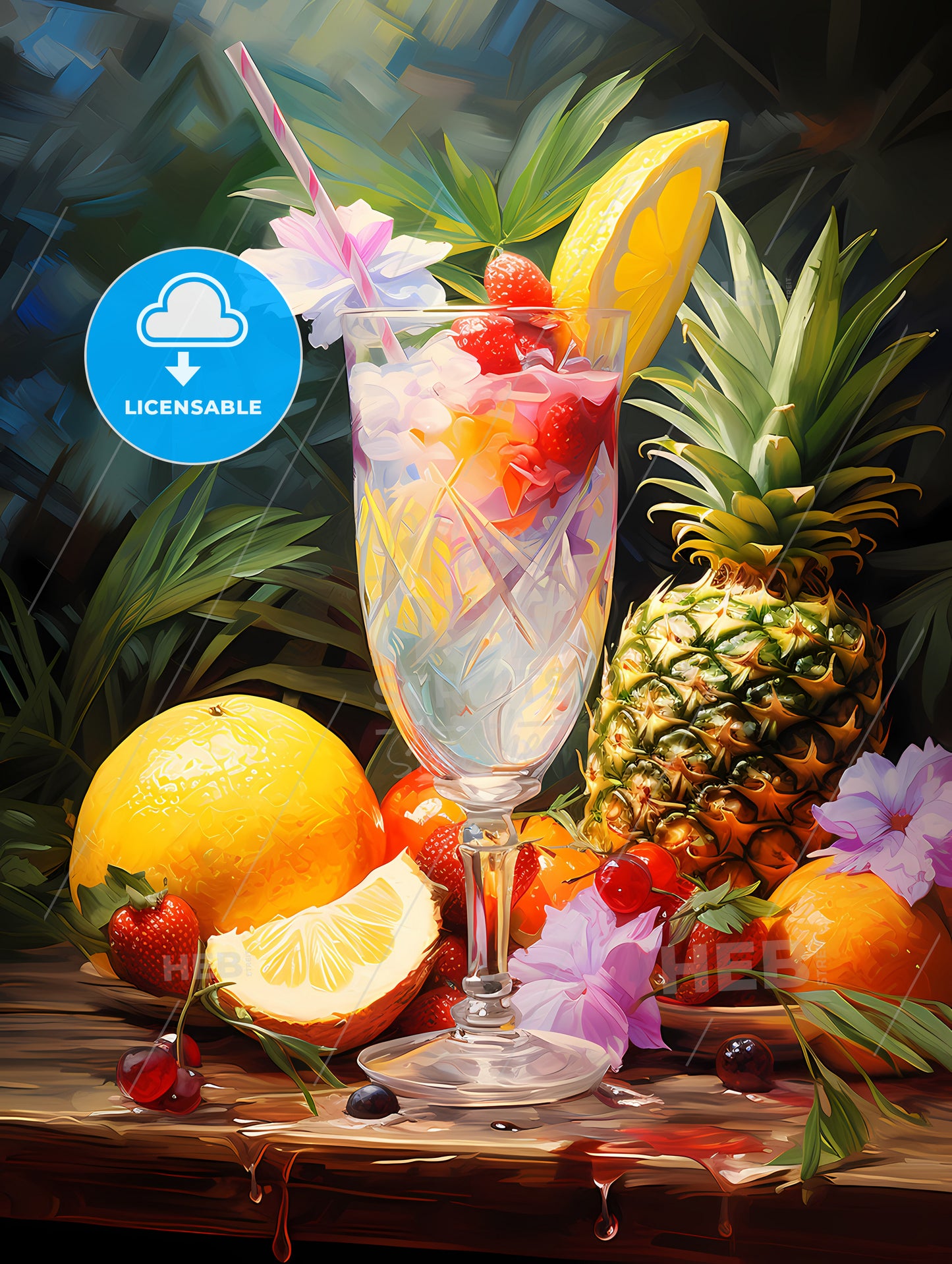 Pia colada cocktail