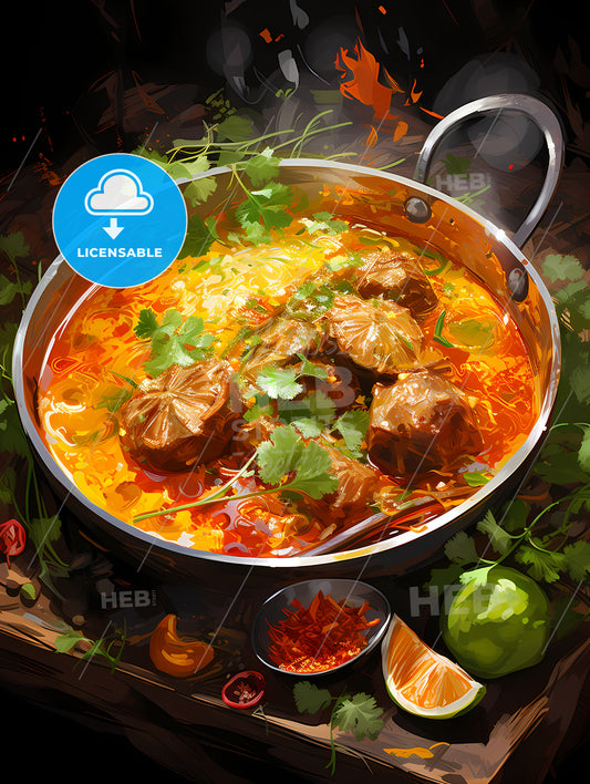 Spicy mutton curry Indian style