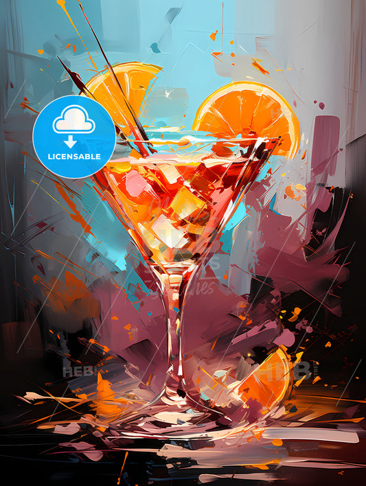 The blood orange martini is a zingy cocktail