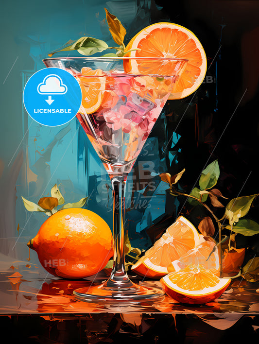 The blood orange martini is a zingy cocktail