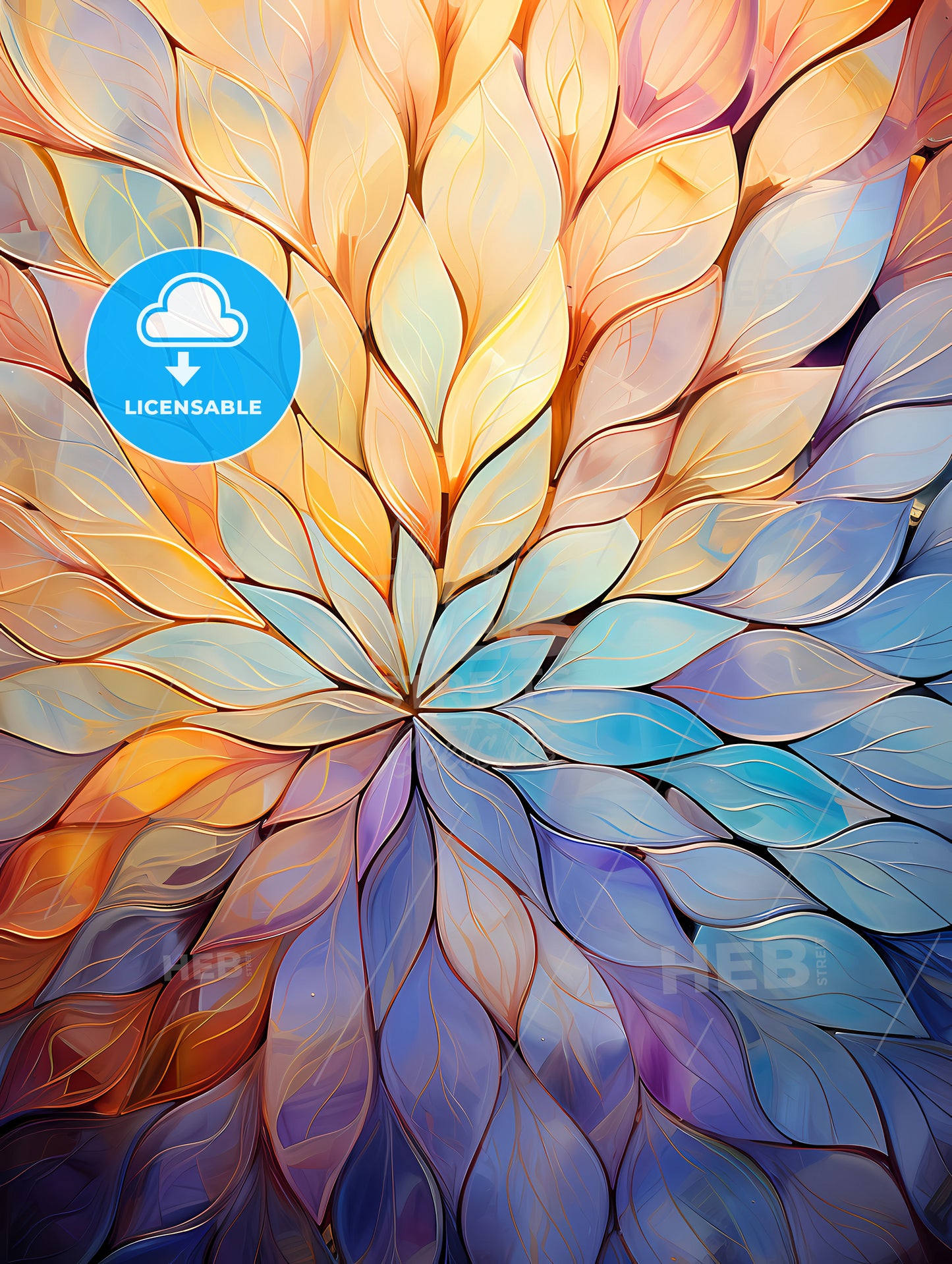 The metallic silver pattern of a dome