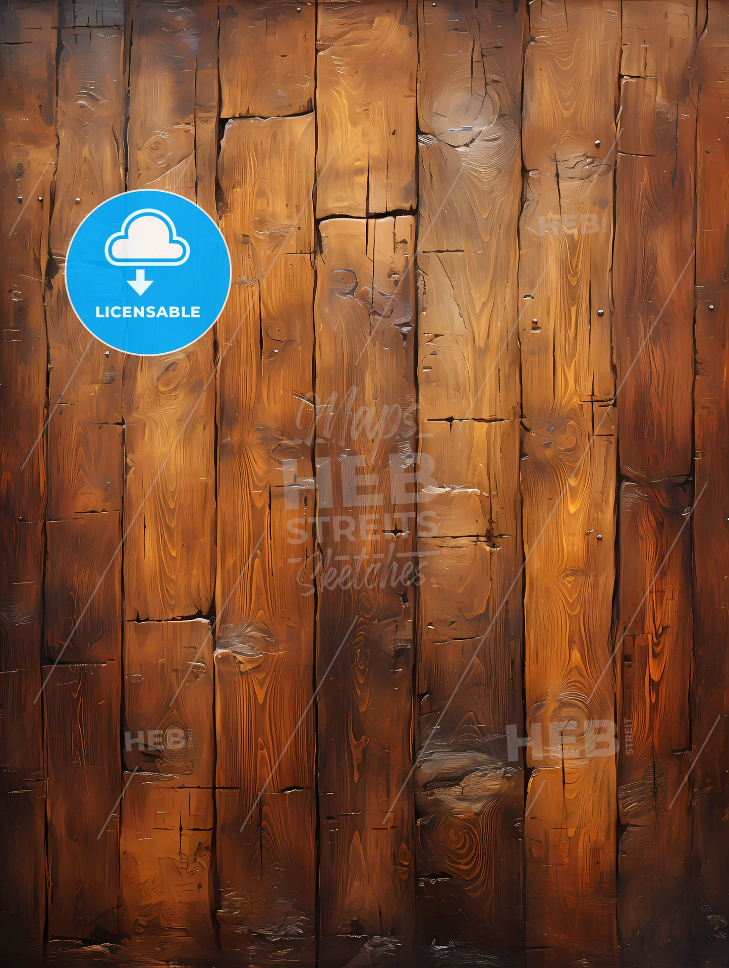 The Old brown wooden wall