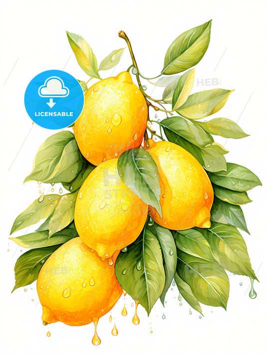 Watercolor illustration of Lemon